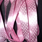 Vaaleanpunainen polka dot nauhaa 4.5-5 metriä - pikkukuva 2