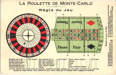 MONTE-CARLO RULETTIKORTTI