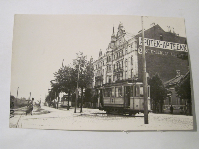 Kortin Alkup.Mallikappale Raitiovaunu Rautatie Viipuri 1920-