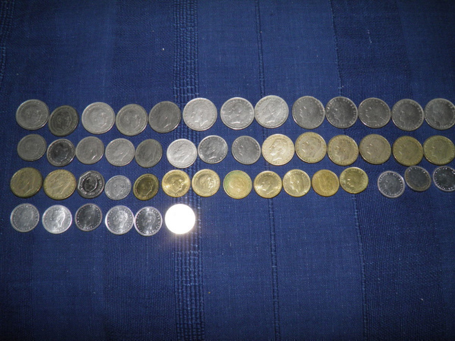 Espanjalaisia kolikoita 47 kpl
