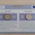 2€ 2013 Slovenia + Saksa Monetan erikois 2€-sarjaa UNC - pikkukuva 2