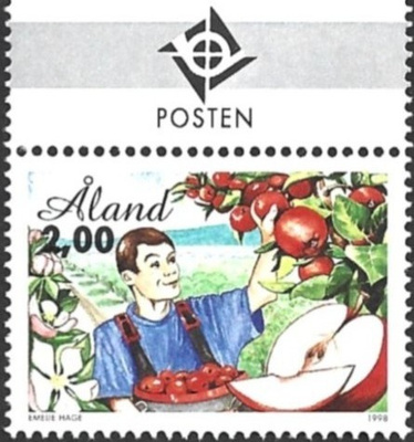 Åland 1998 Maatalous 2,00 mk välilöpari logo ** LaPe 134