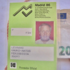 VANHA Kisapassi Uinti MM-Kisat 1986 Madrid Espanja Lehdistö - pikkukuva 1