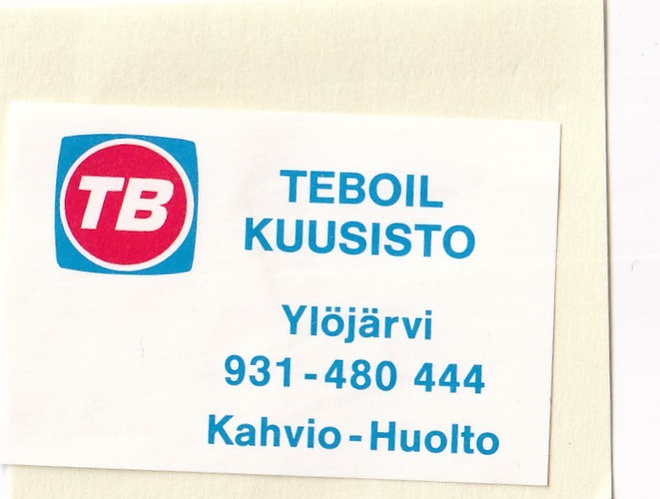 Ylöjärvi. TB , TEBOIL Kuusisto  b432