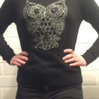 H&M musta pöllö neule koko XS/S - pikkukuva 1