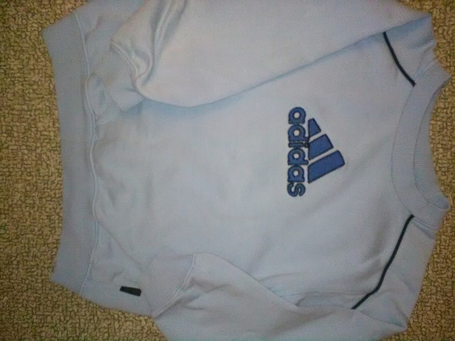 ADIDAS vaaleansininen collegepaita koko 128