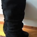 Mustat kiilakorko Nahkasaappaat / Saappaat - koko 39 - pikkukuva 1