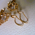 Korvakorut 4cm Kulta 14K kirkkaat kivet - pikkukuva 4