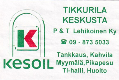 Tikkurila, P & T Lehikoinen Ky , KESOIL    s14/3