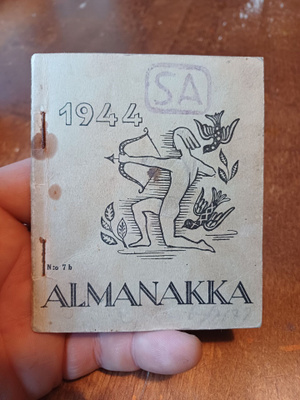 SA- almanakka 1944, paljon muistiinpanoja