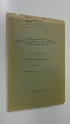 Henrik Wallgren : Energy metabolism of two species of the...
