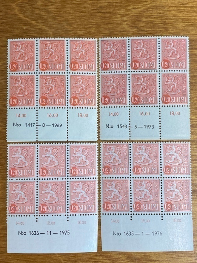 LEIJONA MALLI 1963 0,20MK NUMERO KUUSILOT**