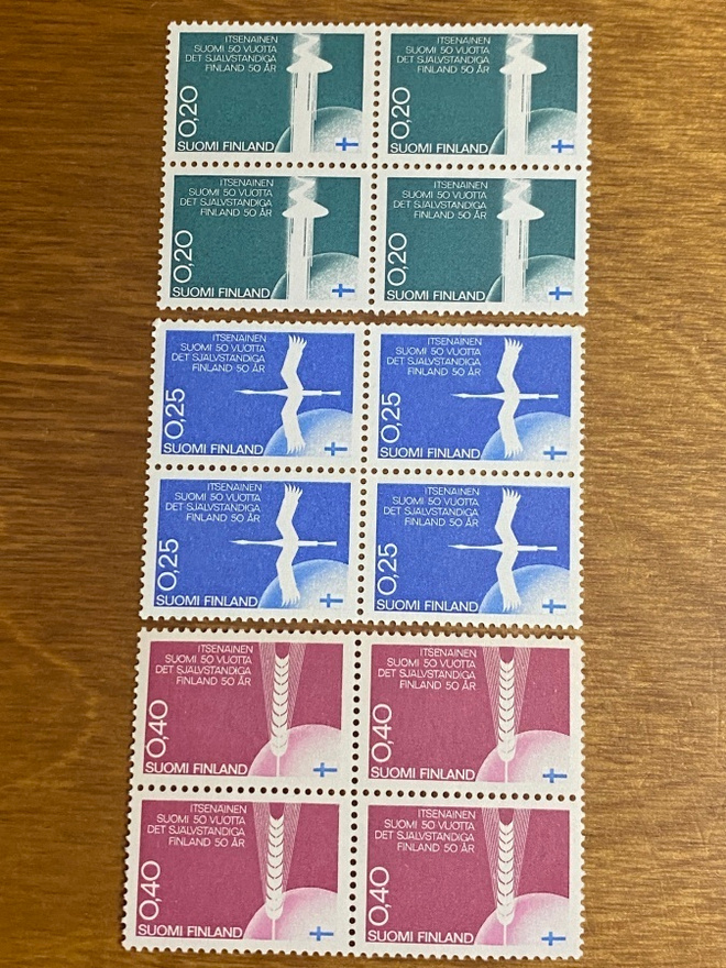 ITSENÄINEN SUOMI 50 VUOTTA SARJA NELIÖT**