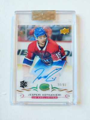 Jesperi Kotkaniemi - 18-19 UD Clear-Cut Exclusives RC AU /65