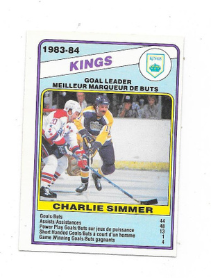 1984-85 OPC #358 Charlie Simmer , Los Angeles Kings