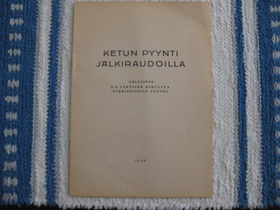 A.E. Järvinen ketun pyynti jälkiraudoilla