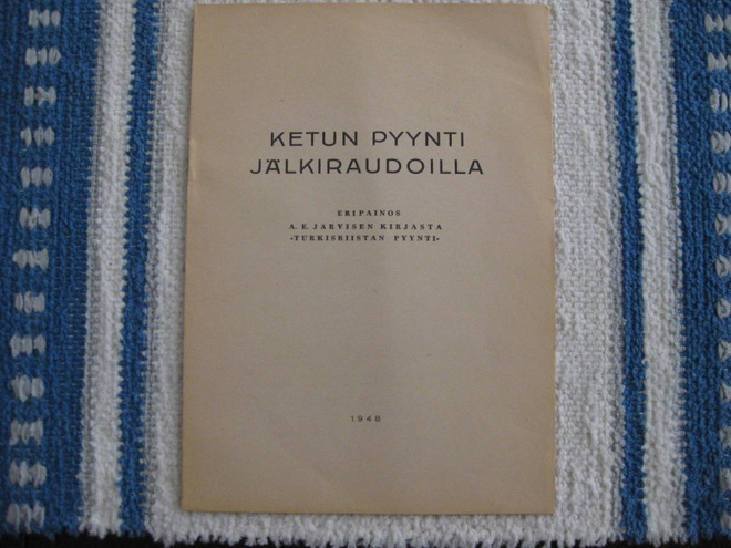 A.E. Järvinen ketun pyynti jälkiraudoilla