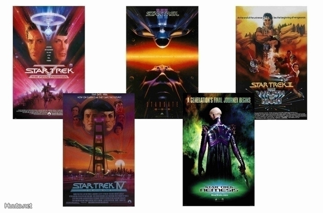 STAR TREK FILMS -- juliste setti A4 x 5 (mm. UPEA lahja) #2