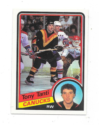 1984-85 OPC #332 Tony Tanti , Vancouver Canucks