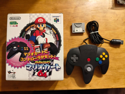 N64 Mario Kart 64 JAPANI + Ohjaimia ja Memory Pak