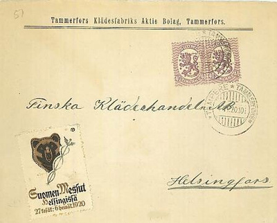 1917 40p pari kirjeellä