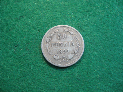 50 penniä 1890 - hopeaa