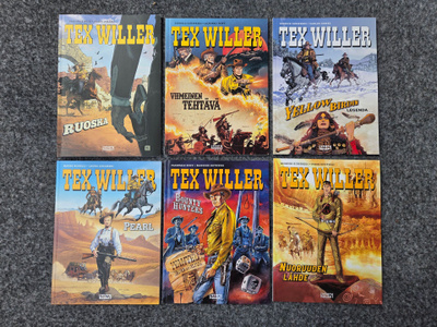 Tex Willer 6kpl värialbumit