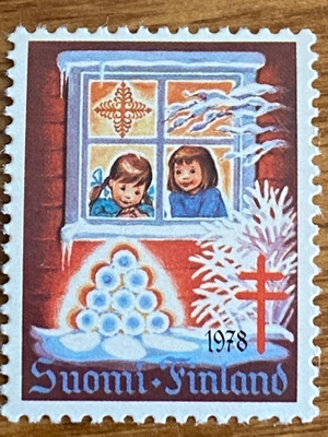 JOULUMERKKI LAPSET IKKUNASSA 1978**
