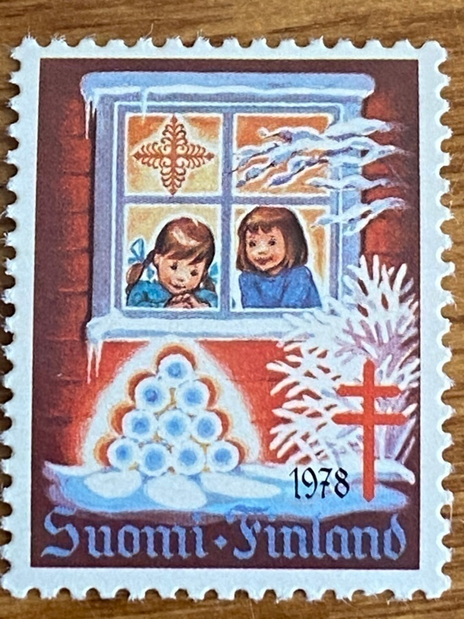 JOULUMERKKI LAPSET IKKUNASSA 1978**
