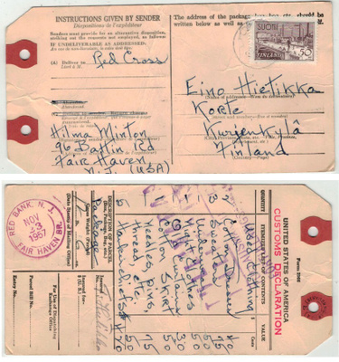 1942 M30 50 mk Hämeensilta ulkol. paketin tullausmaksu