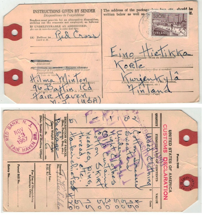 1942 M30 50 mk Hämeensilta ulkol. paketin tullausmaksu