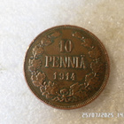 10 penniä 1914 kulkematon hieman tasaisesti patinoitunut - pikkukuva 3