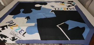 Borås Design Sven Fristedt Puzzle Huivi puuvillaa