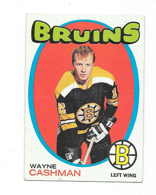 1971-72 Topps #129 Wayne Cashman , Boston Bruins