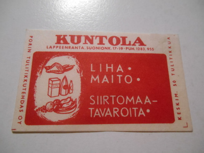 TT Etiketti Kuntola Lappeenranta