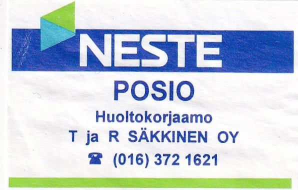 Posio. T ja R Säkkinen Oy ,  NESTE   s8/2