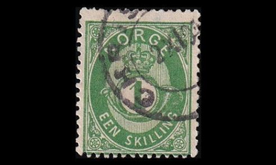 Norja 16c o Postitorvi 1 skilling x.2.76 (1872)