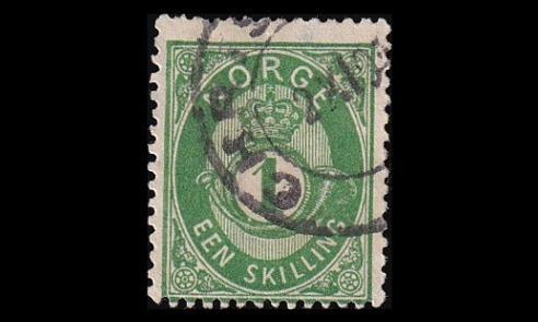 Norja 16c o Postitorvi 1 skilling x.2.76 (1872)