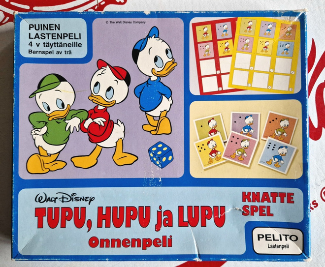 Tupu Hupu Lupu  Onnenpeli. Vintage Pelito Lautapeli