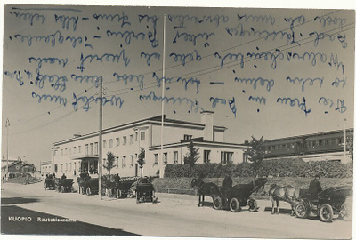 KUOPIO,RAUTATIEASEMA - kulk. 1939