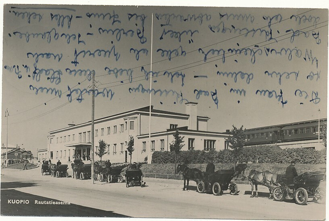 KUOPIO,RAUTATIEASEMA - kulk. 1939
