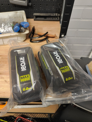 2 kpl ryobi 36v 6 ah high energy akkuja