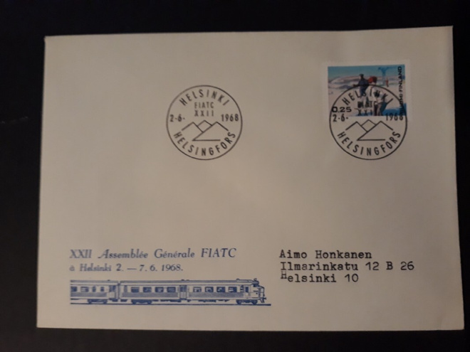 1968  Hki - Rautatieläisten matkailukongressi FIATC