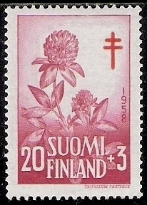 1958 TUB merkki Puna-apila 20 + 3 mk ** LaPe 494