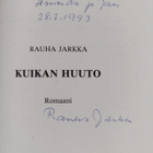 Rauha Jarkka : Kuikan huuto (signeerattu, tekijän omiste) - pikkukuva 3