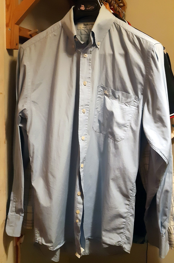 Burberry - Vaaleansininen pitkähihainen kauluspaita -Koko 38