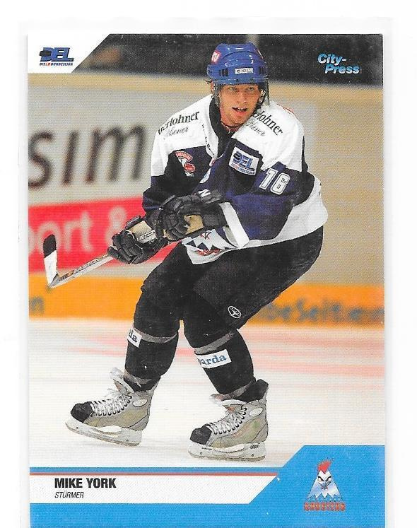 2004-05 DEL #180 Mike York Iserlohn ex- Pelicans