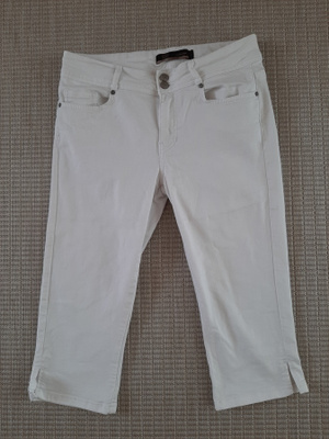 Valkoiset joustavat caprit koko w:31"/ 40