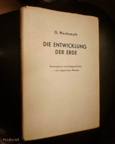 G. Wachsmuth DIE ENTWICKLUNG DER ERDE (1 p. 1950) Sis.pk