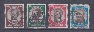 Saksa 1934 Siirtomaiden muistojuhla sarja leimattuna